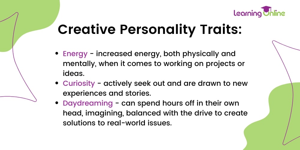Creative personality traits infographic