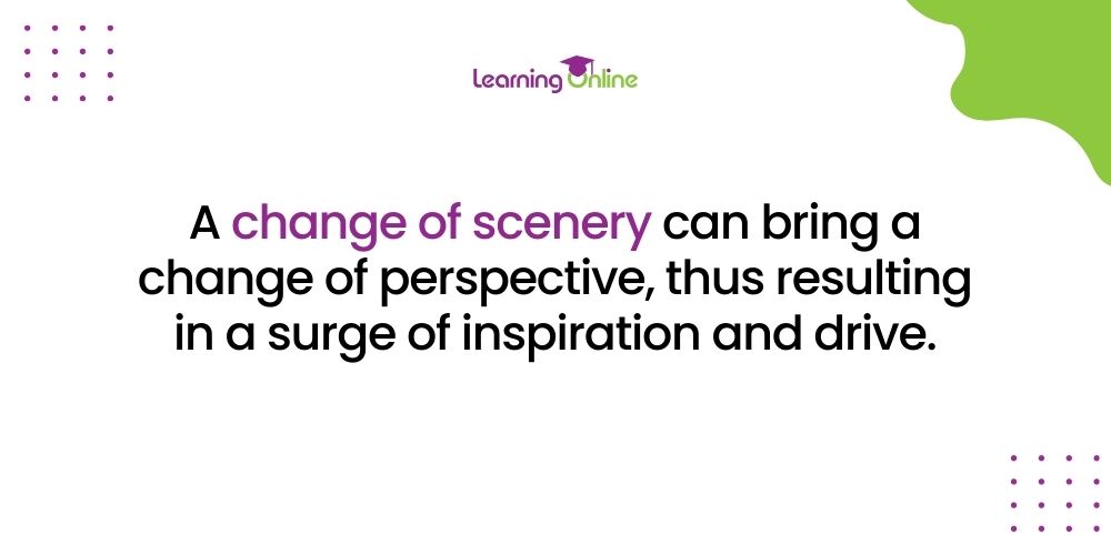 Change of scenery infographic