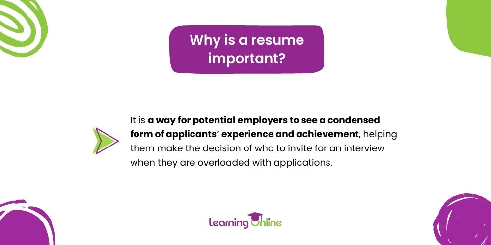 Why is an resume important infographic