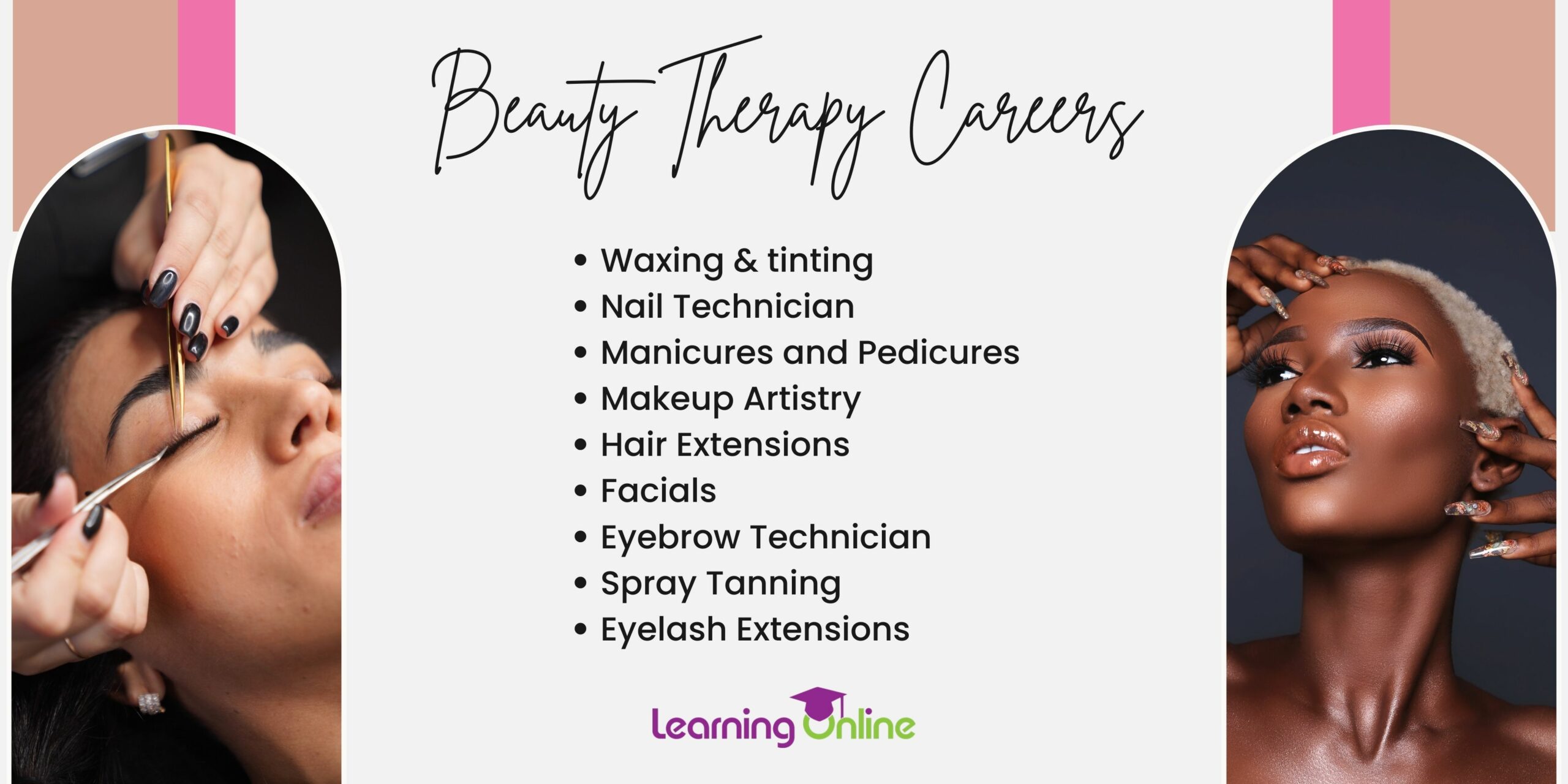 Beauty therapy careers infographic