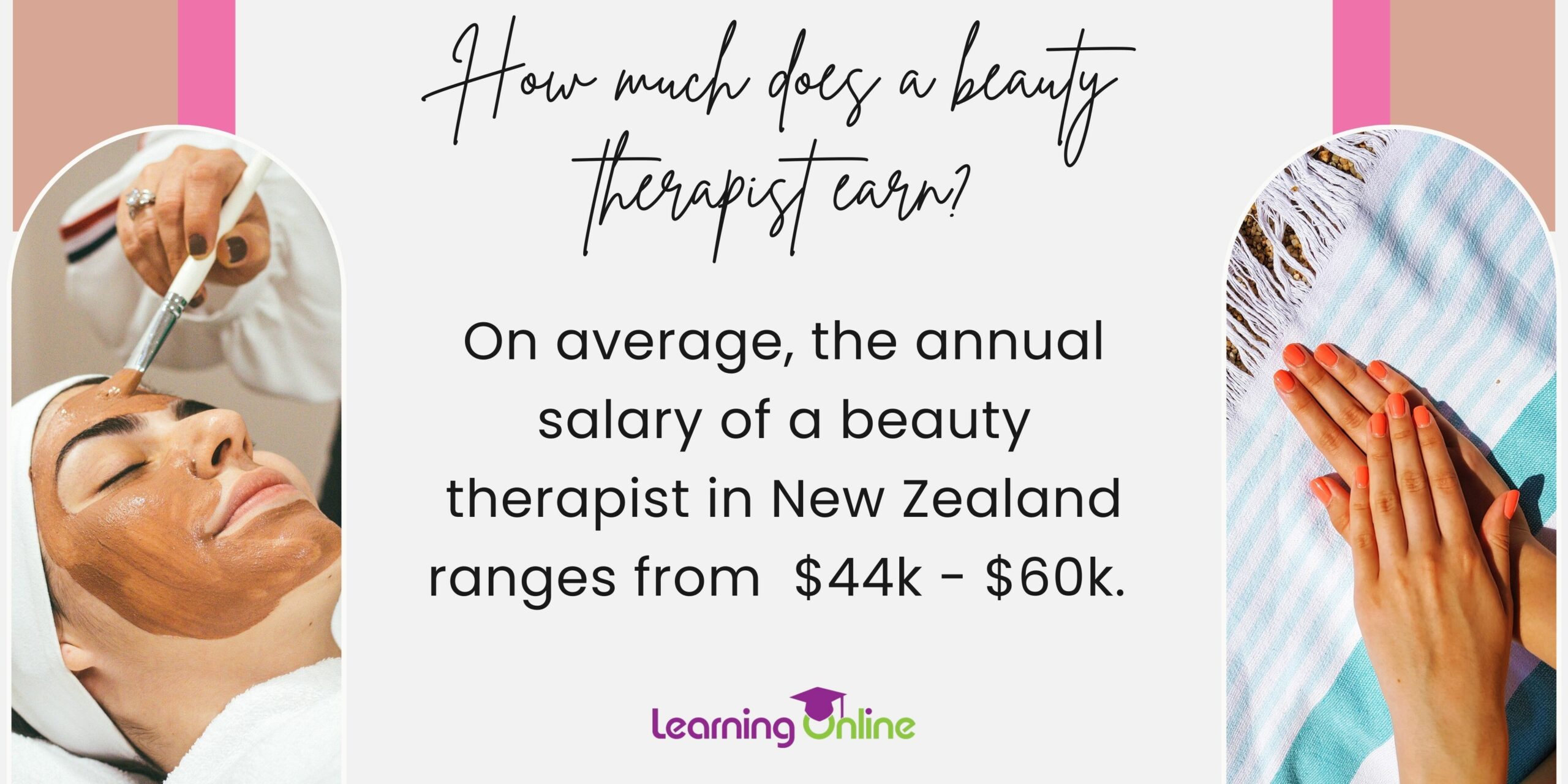 How much does a beauty therapist earn infographic
