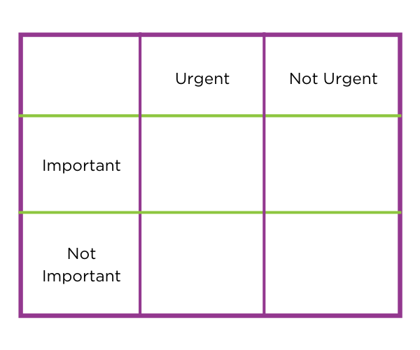 Time management table infographic