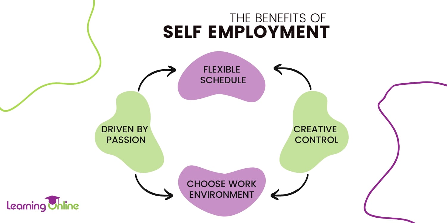 Best options for self employment infographic