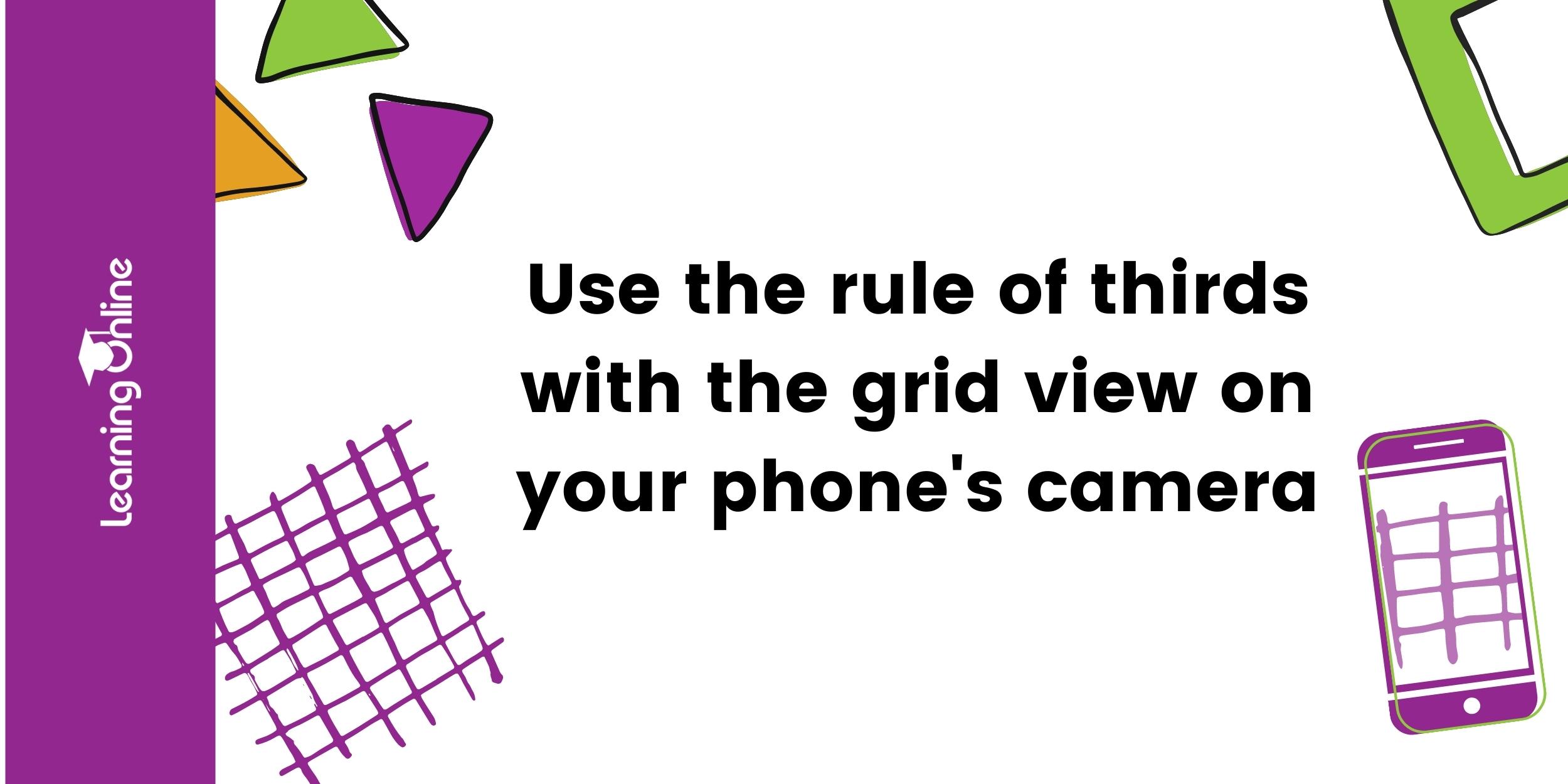 Phone camera grid view infographic