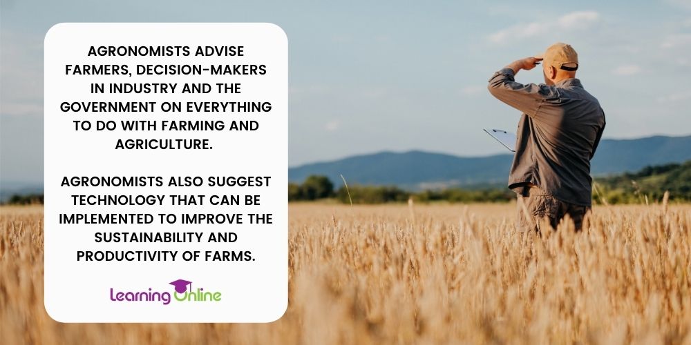 Agronomists advise farmers infographic