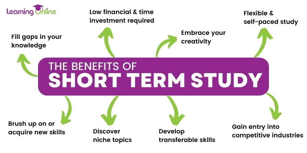 Benefits of short term study infographic