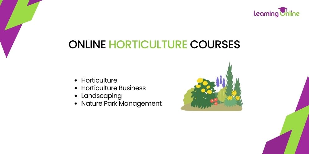 Online horticulture courses infographic