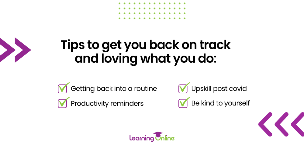 post covid tips to get you back on track infographic