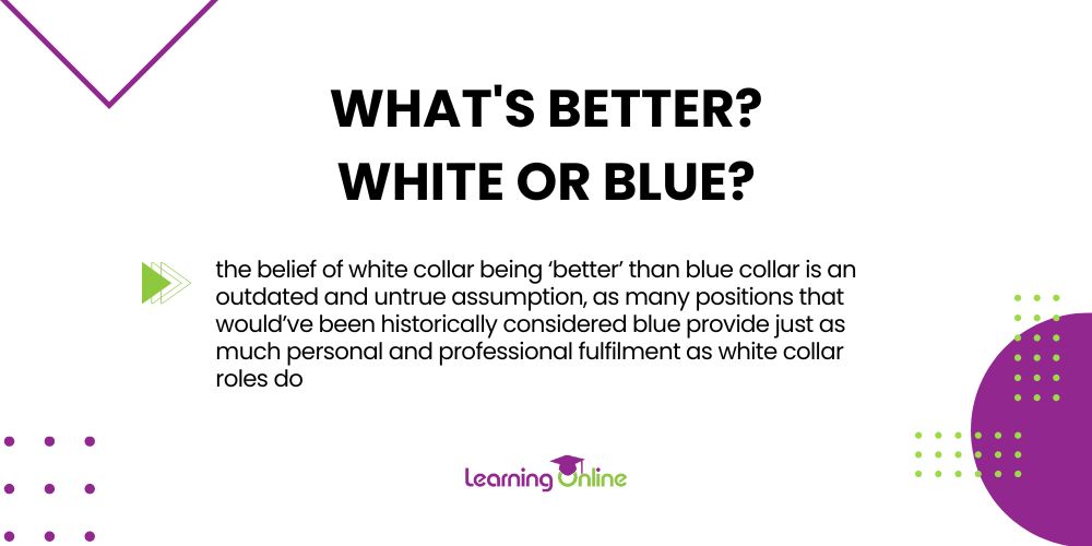 What's better white or blue collar infographic